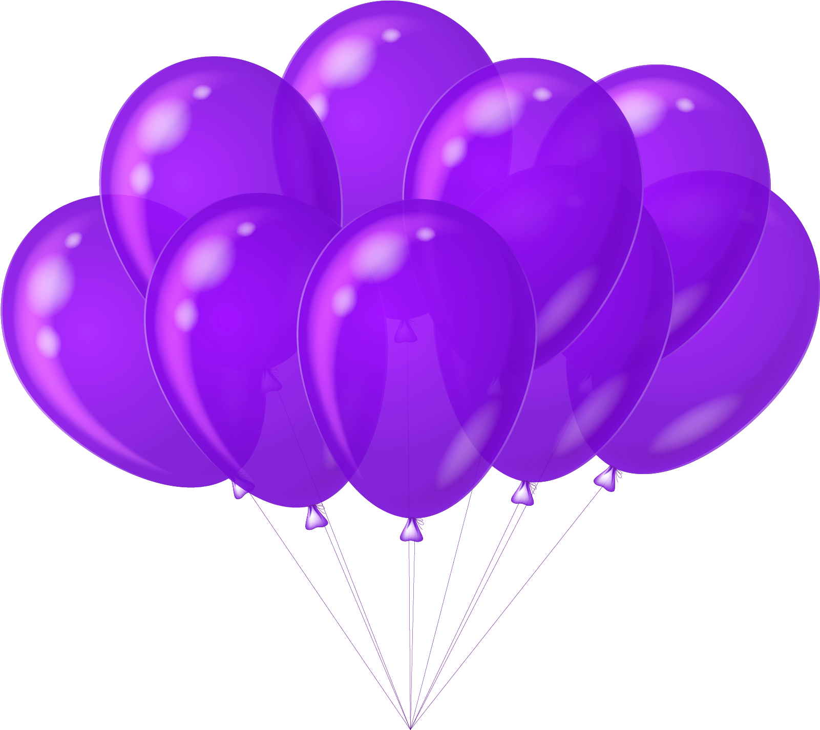 A Bunch Of Purple Balloons