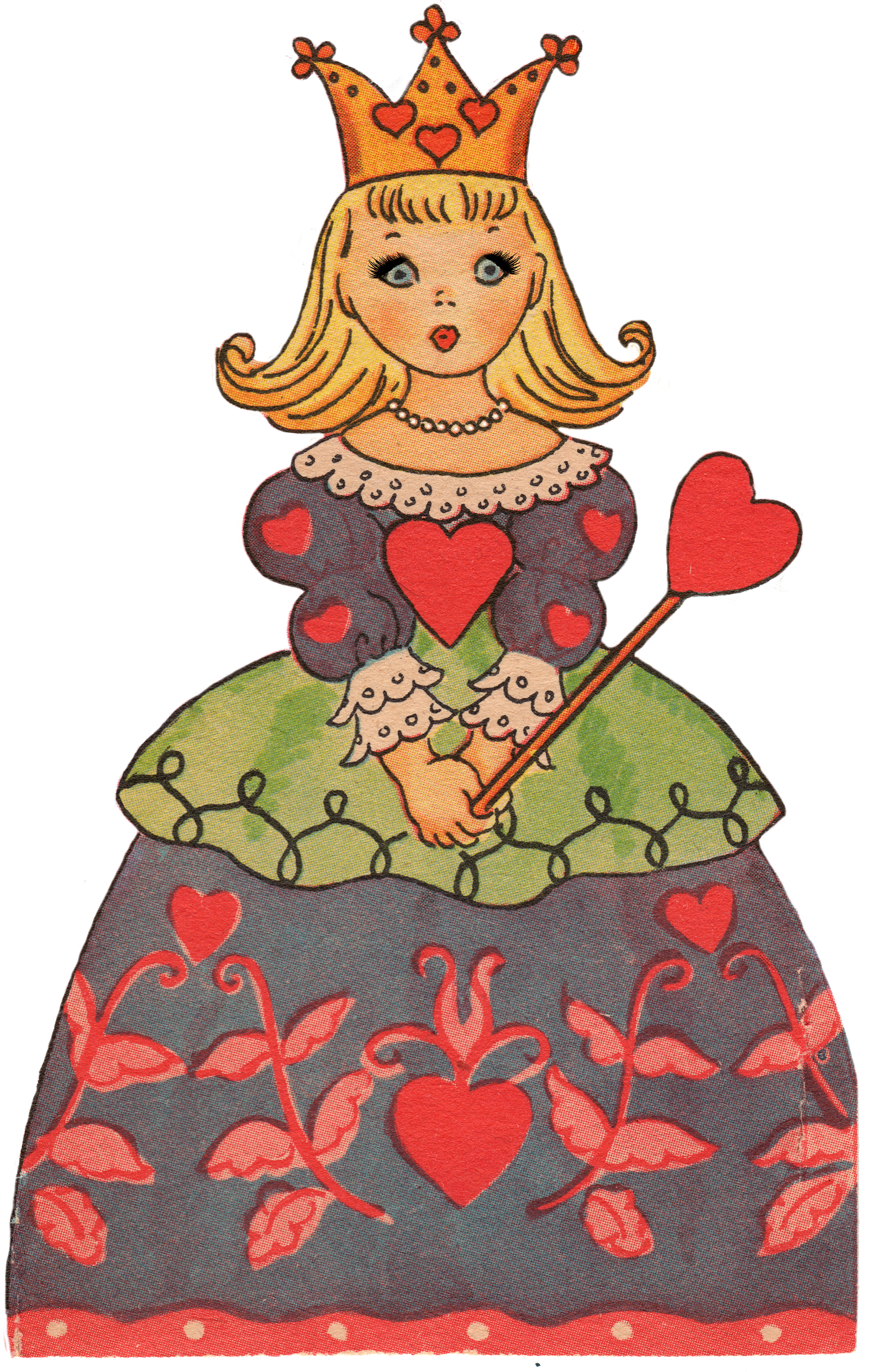 A Cartoon Of A Girl Holding A Heart