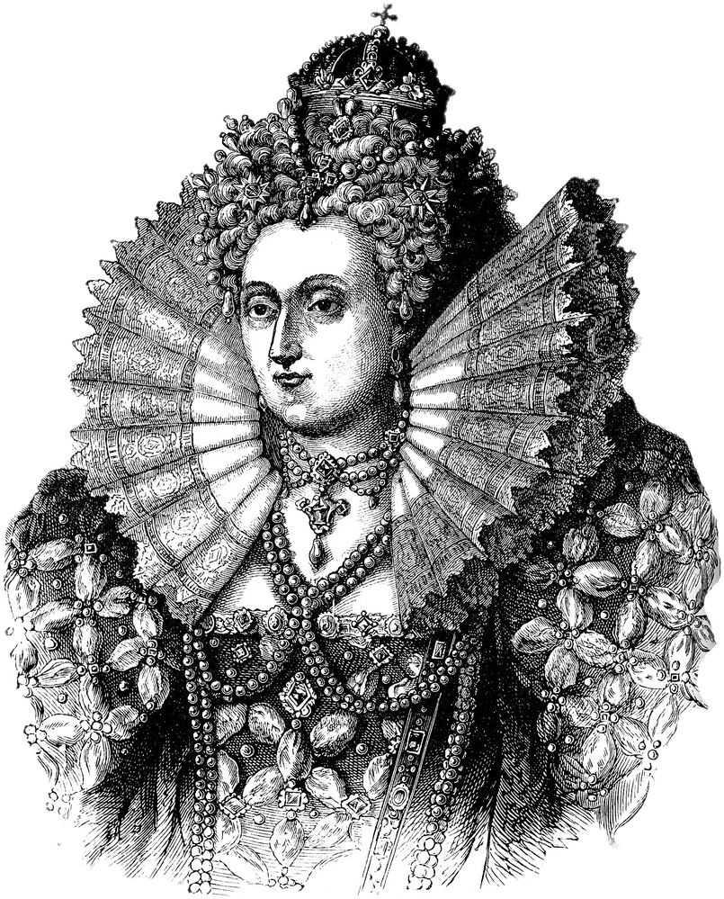 A Black And White Drawing Of A Woman