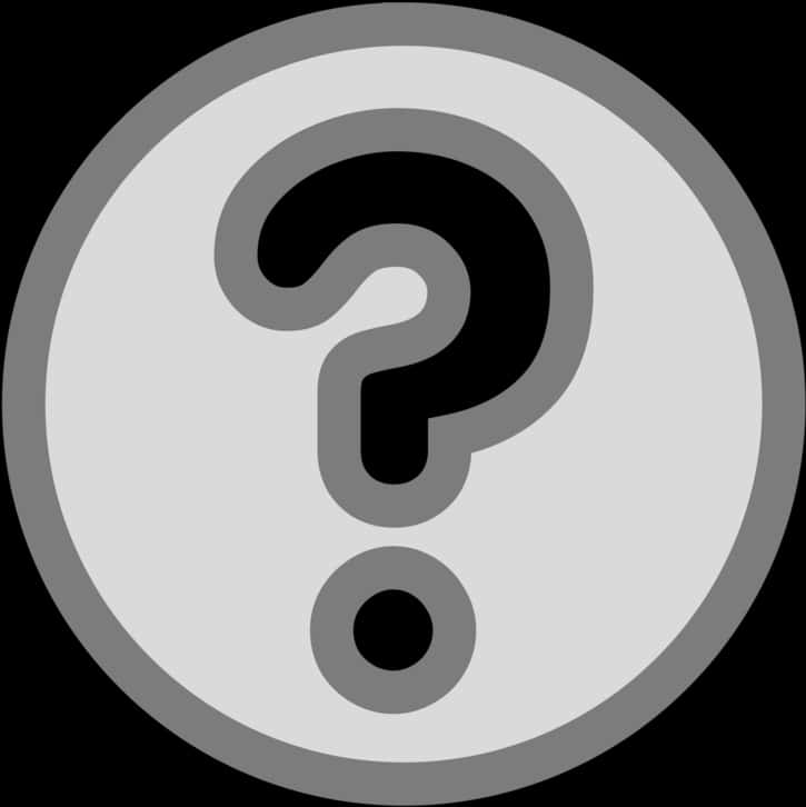 A Grey And Black Question Mark