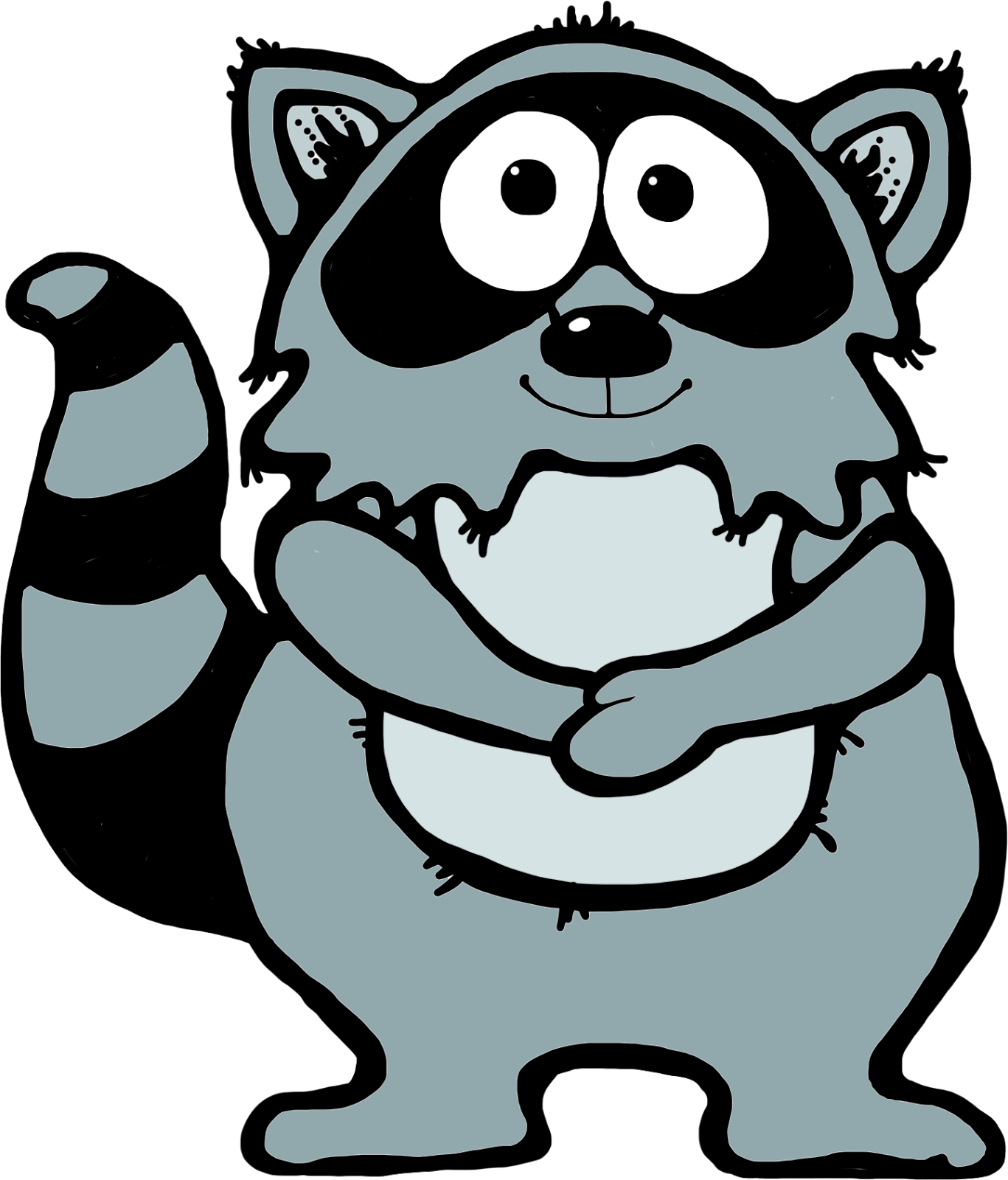 A Cartoon Of A Raccoon