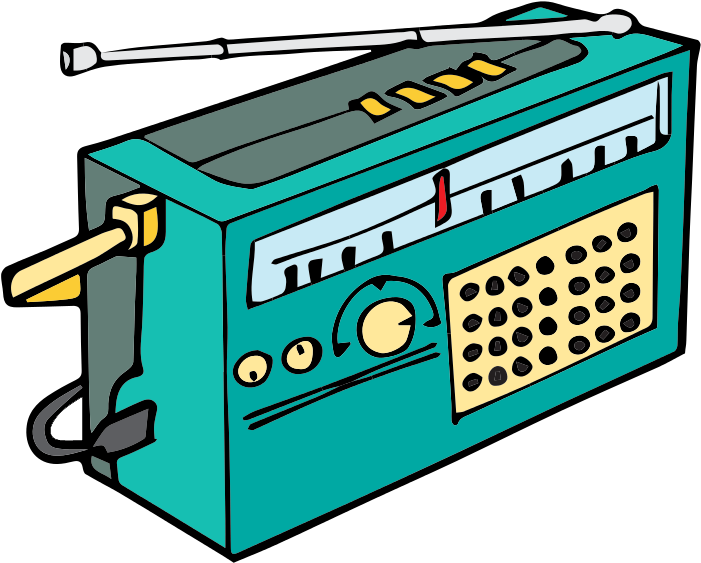 A Blue Radio With A Black Background