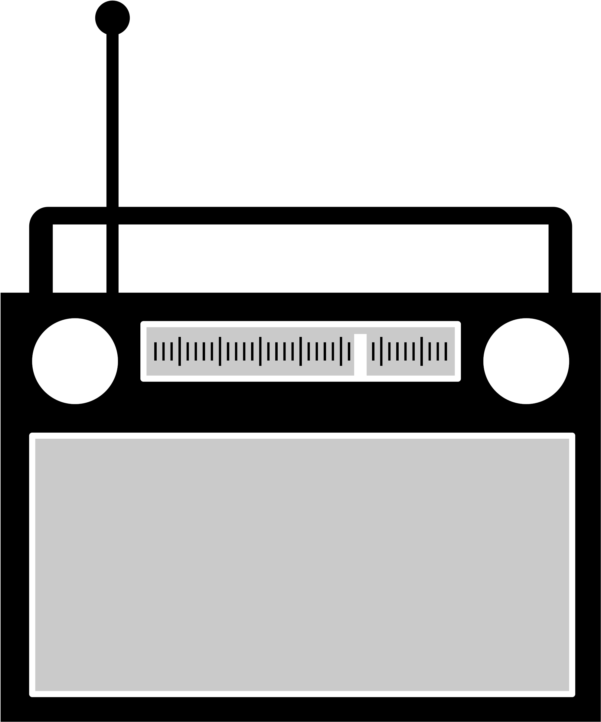 A Black And White Object With A Square Object In The Middle