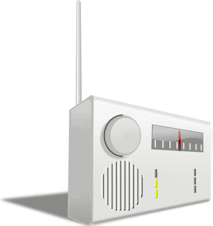 A White Radio With A Antenna