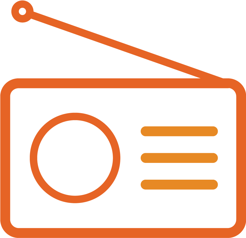 A Orange And Black Radio