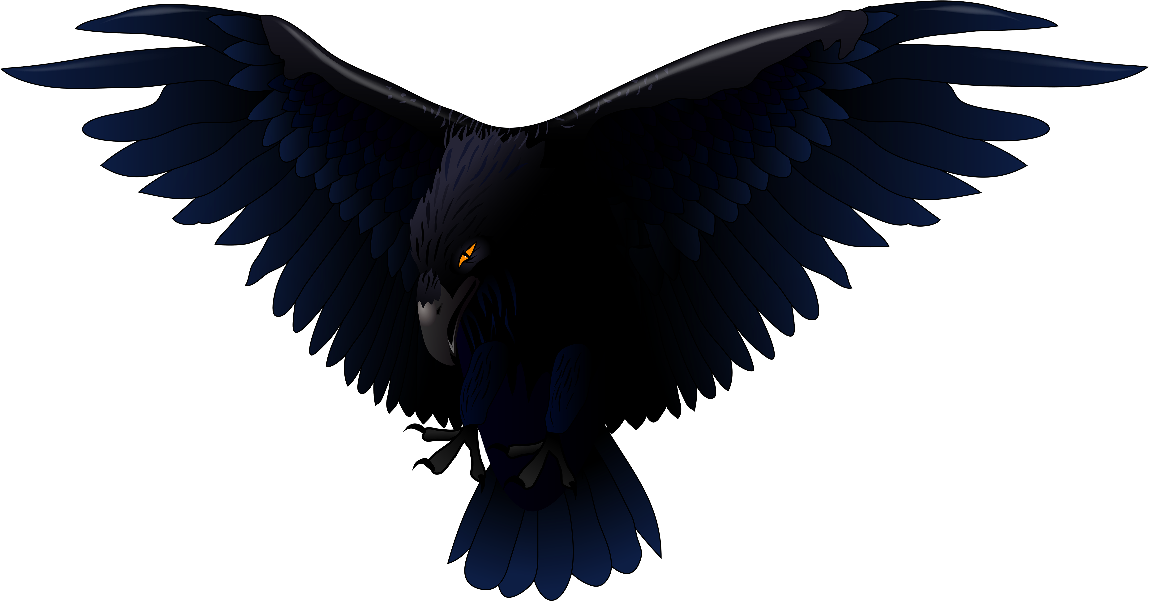 A Black Bird With Yellow Eyes