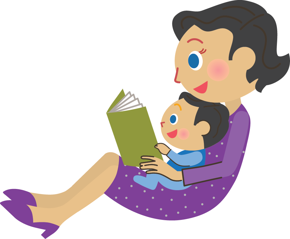 A Woman Reading A Book To A Baby