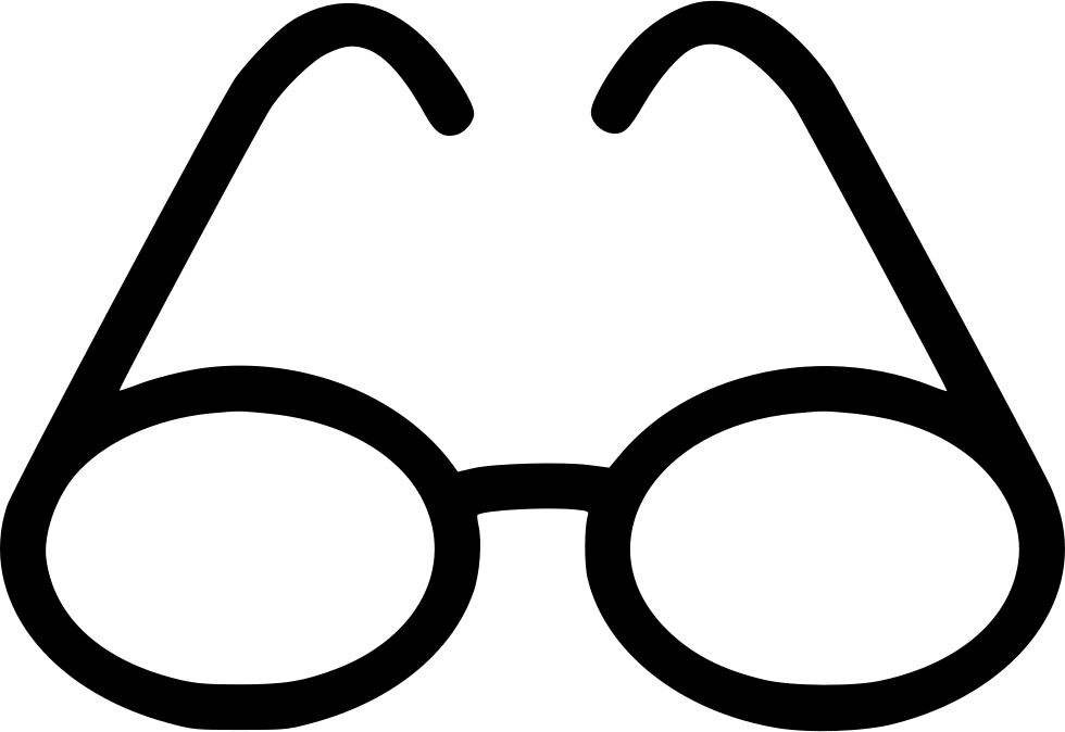 A Black Outline Of Glasses