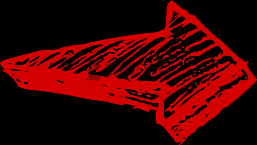 A Red Arrow With Black Background