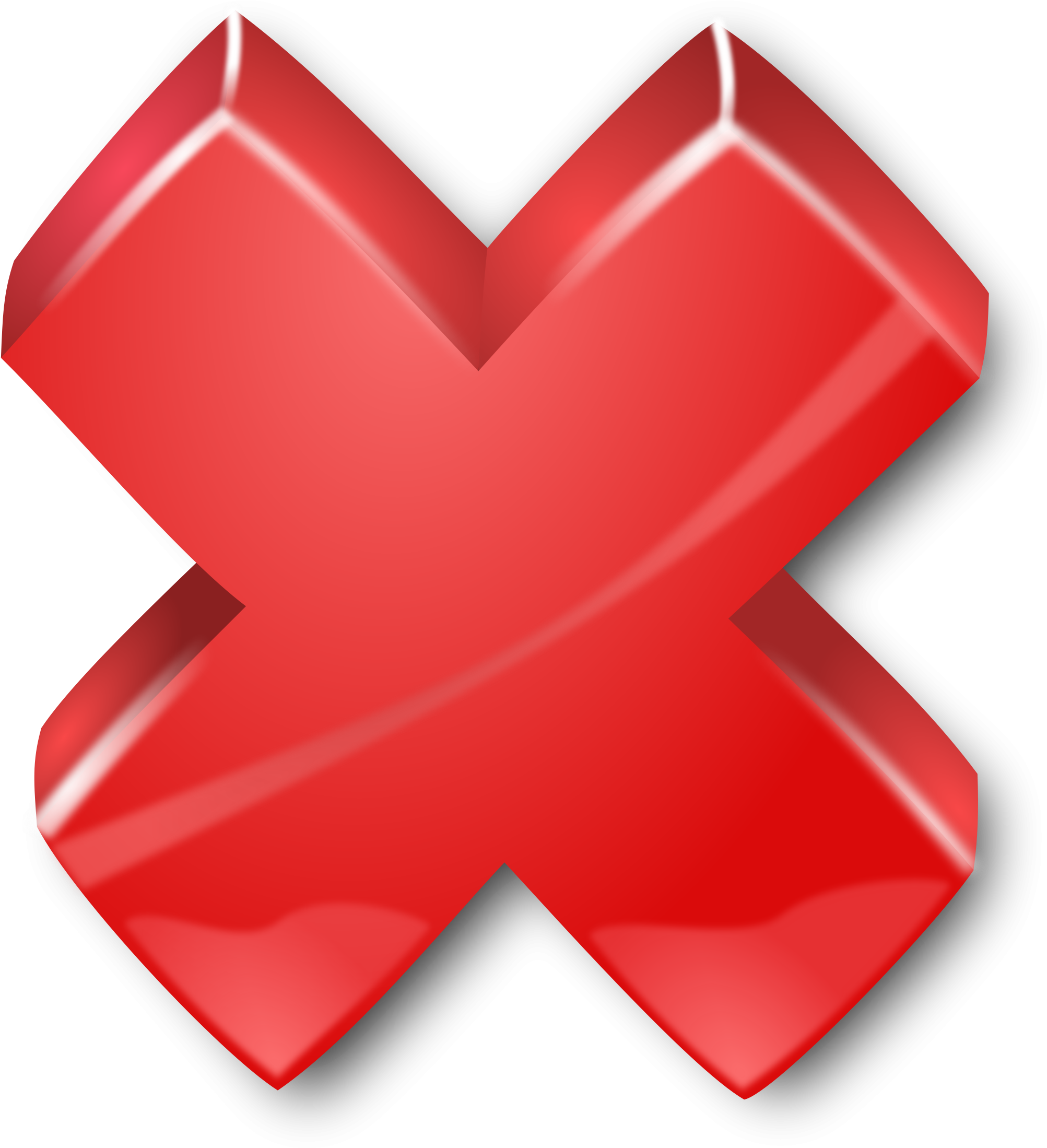 A Red X Symbol With Black Background