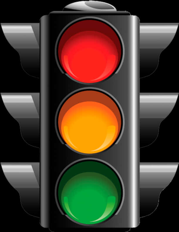 A Traffic Light With Different Colored Lights