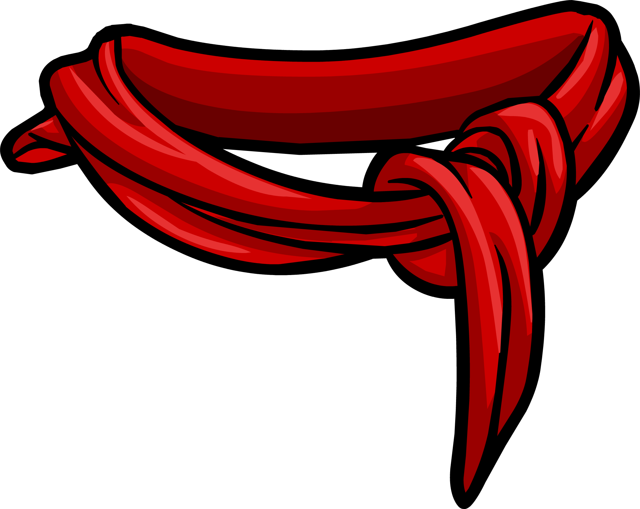 A Red Scarf With A Knot