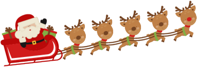 A Group Of Reindeers In A Row