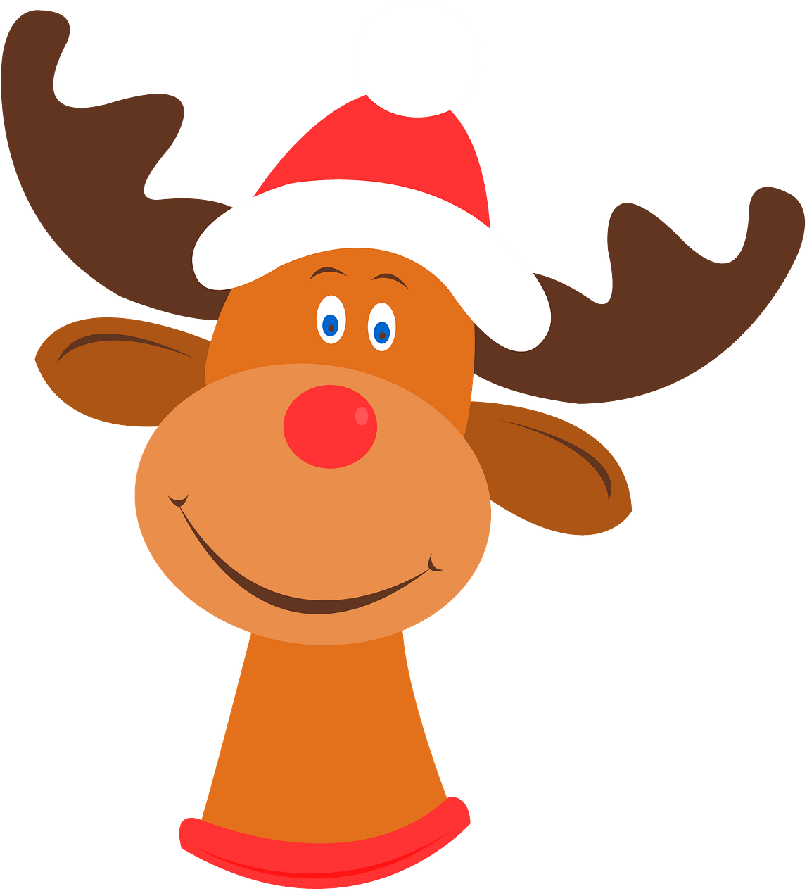 A Cartoon Of A Reindeer Wearing A Hat