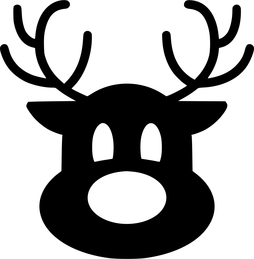 A Black And White Image Of A Reindeer