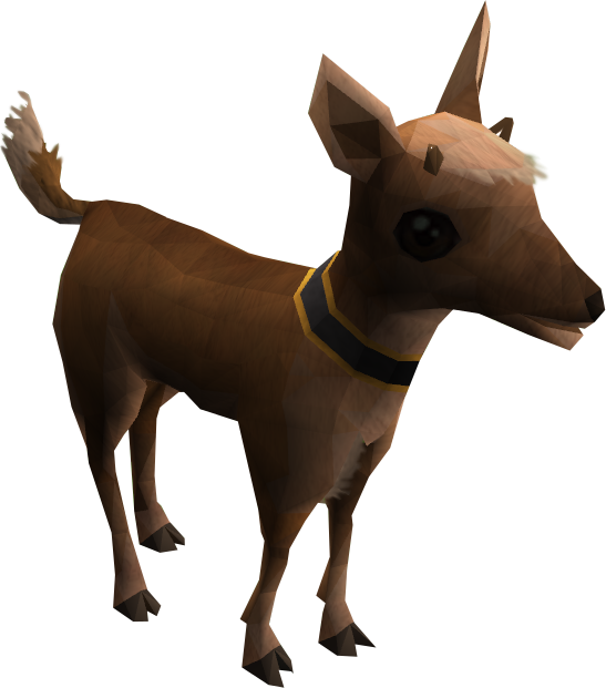 A Low Poly Dog With A Black Collar