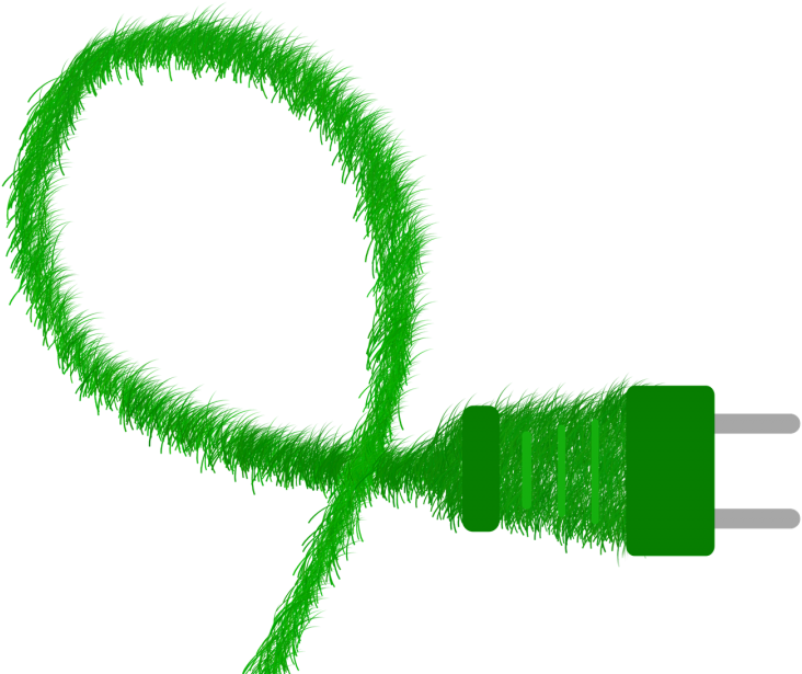 A Green Cord With A Plug