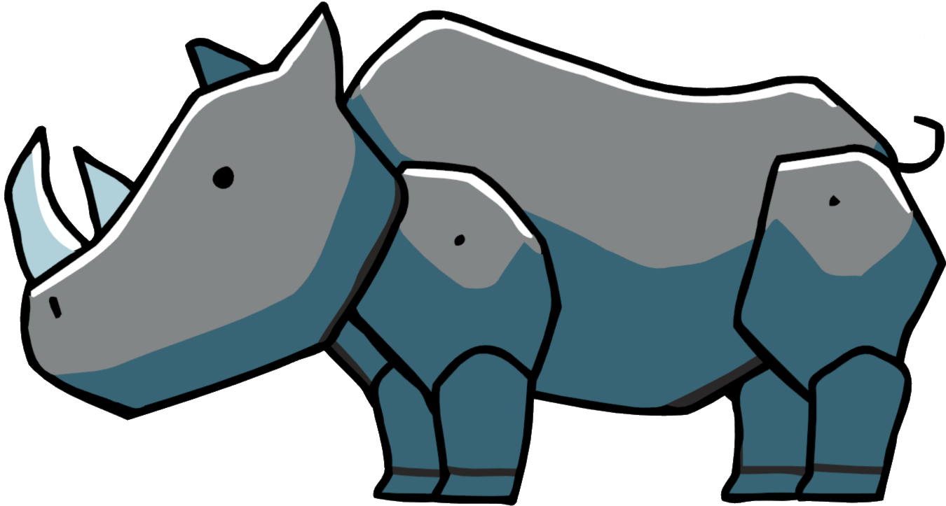 A Cartoon Of A Rhinoceros