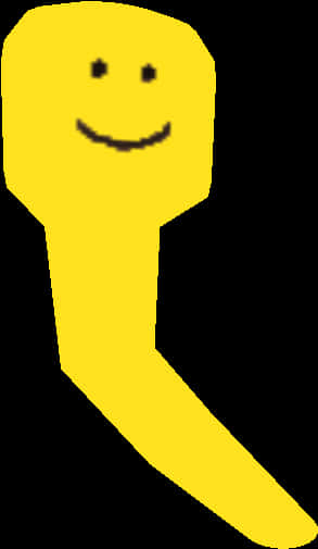 A Yellow Cartoon Character With A Black Background