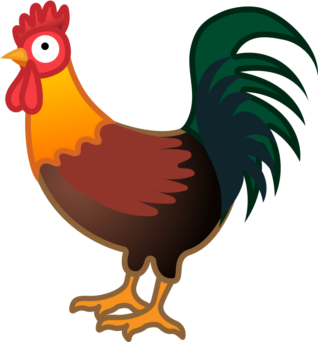 A Colorful Rooster With A Black Background