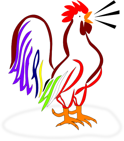 A Rooster With Colorful Feathers