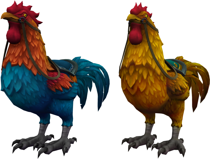 A Couple Of Colorful Roosters