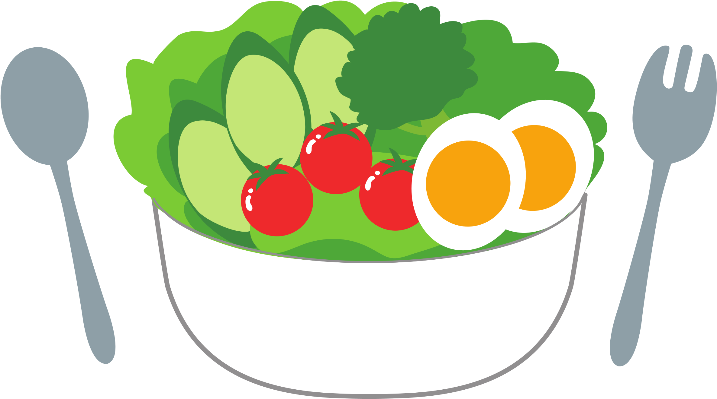 A Bowl Of Salad With Eggs And Tomatoes