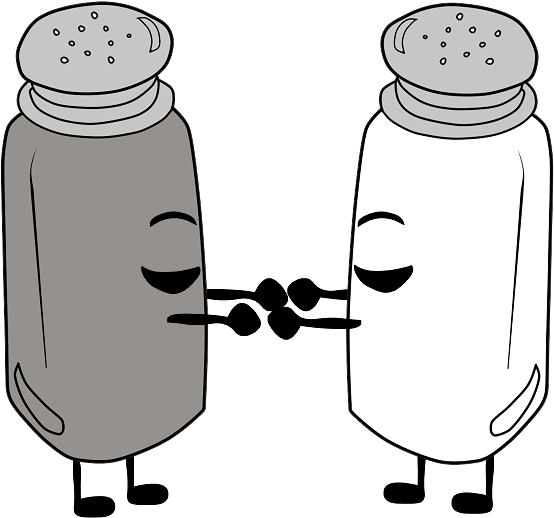 A Cartoon Salt And Pepper Shakers