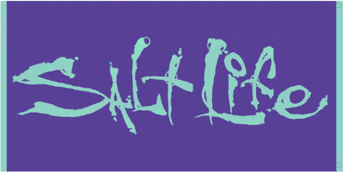 A Blue And White Text On A Purple Background