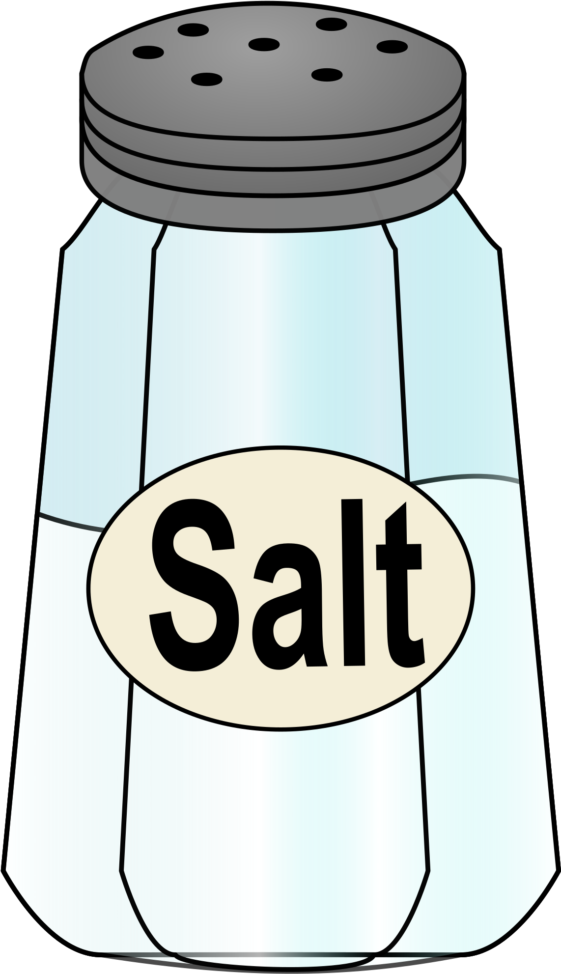 A Salt Shaker With A Label