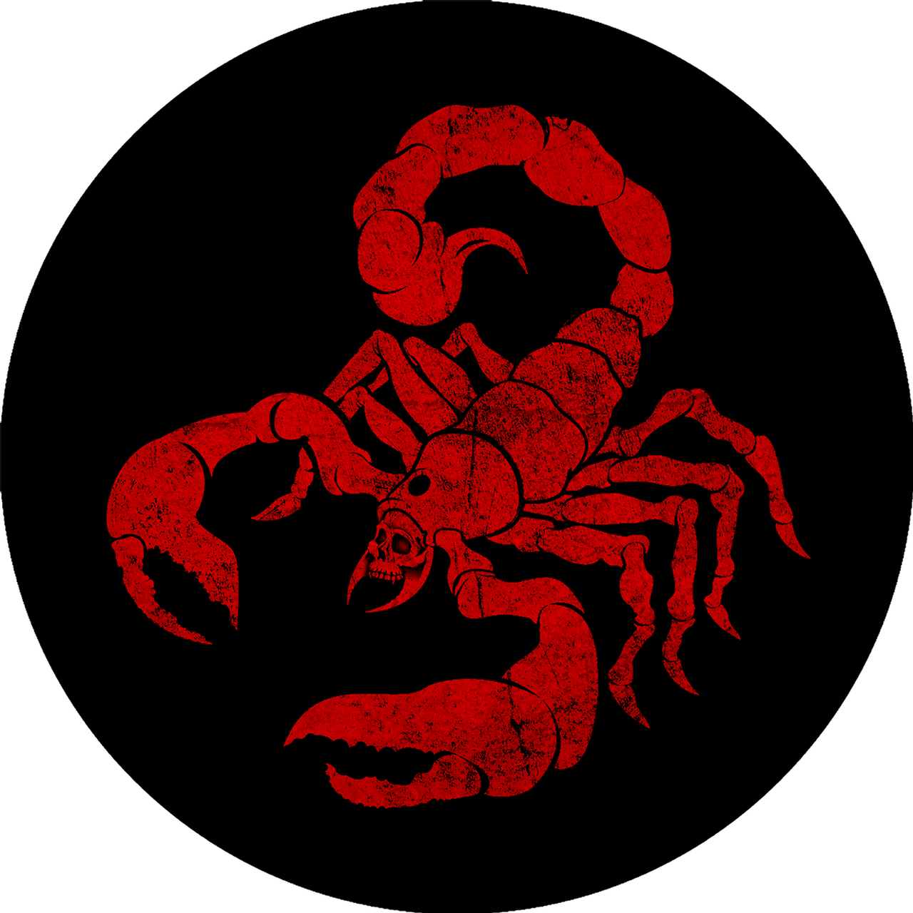 A Red Scorpion On A Black Background