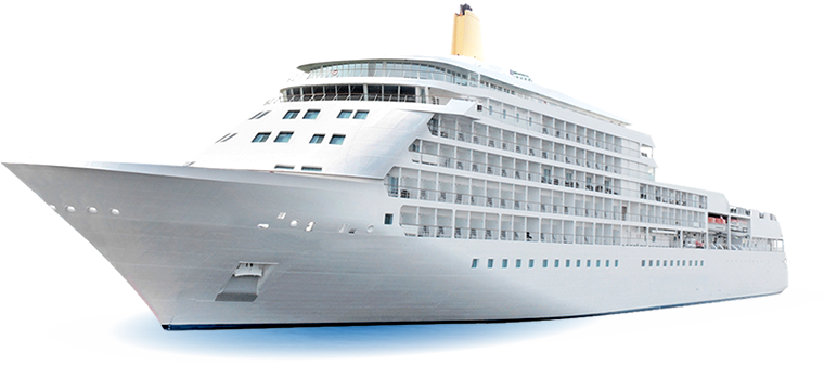 A Large White Cruise Ship