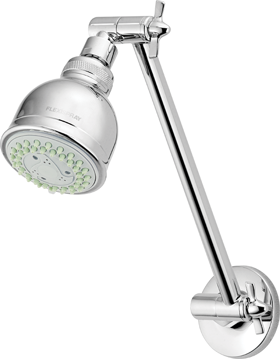 A Shower Head With A Black Background