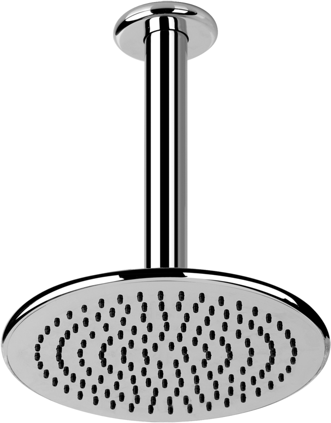 A Shower Head With A Black Background