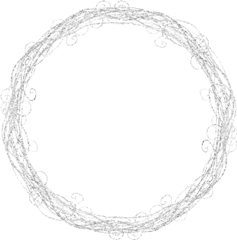 A Silver Swirly Circle On A Black Background