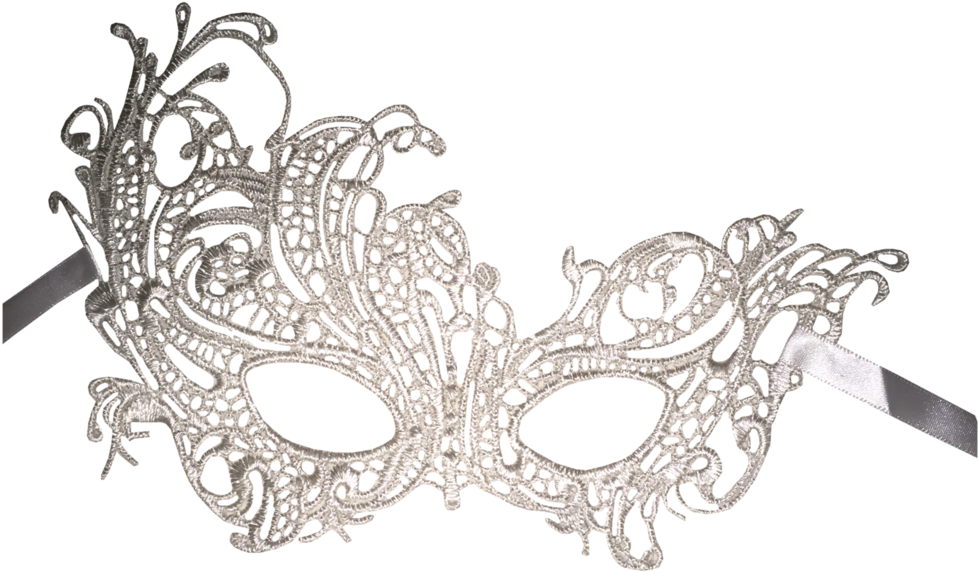A Silver Mask With Lace