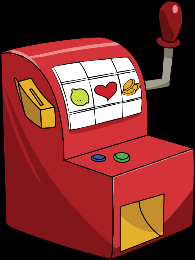 A Cartoon Of A Slot Machine