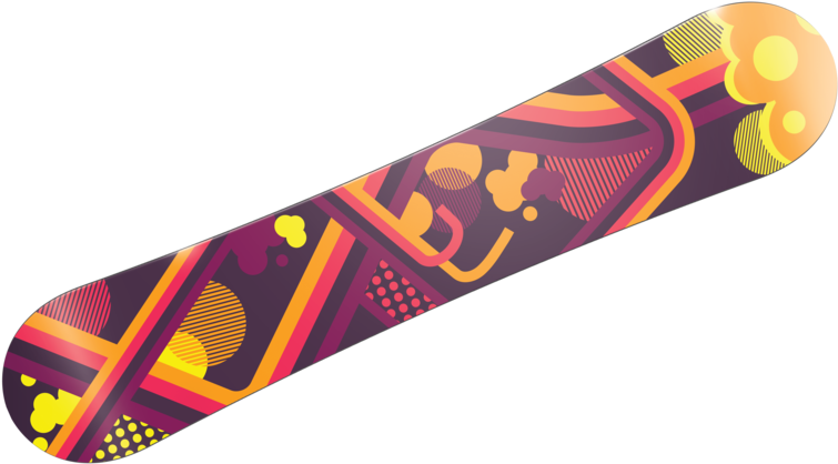 A Colorful Snowboard With Different Patterns