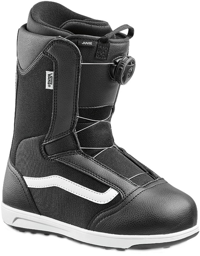 A Black And White Snow Boot