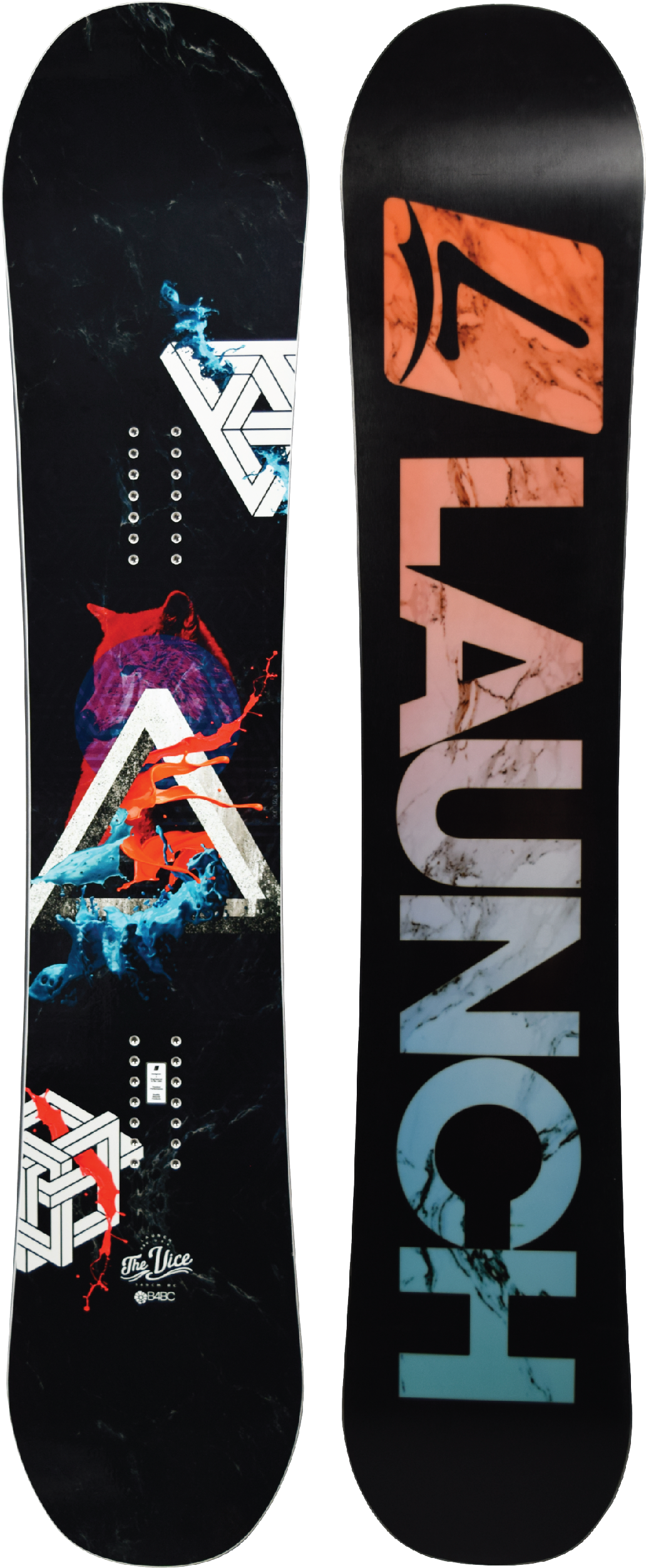 A Snowboard With A Design On It