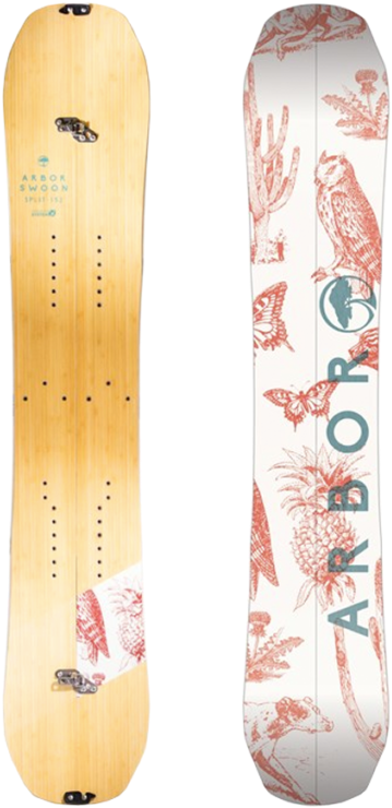 A Snowboard With A Design On It