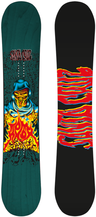 A Snowboard With A Design On It