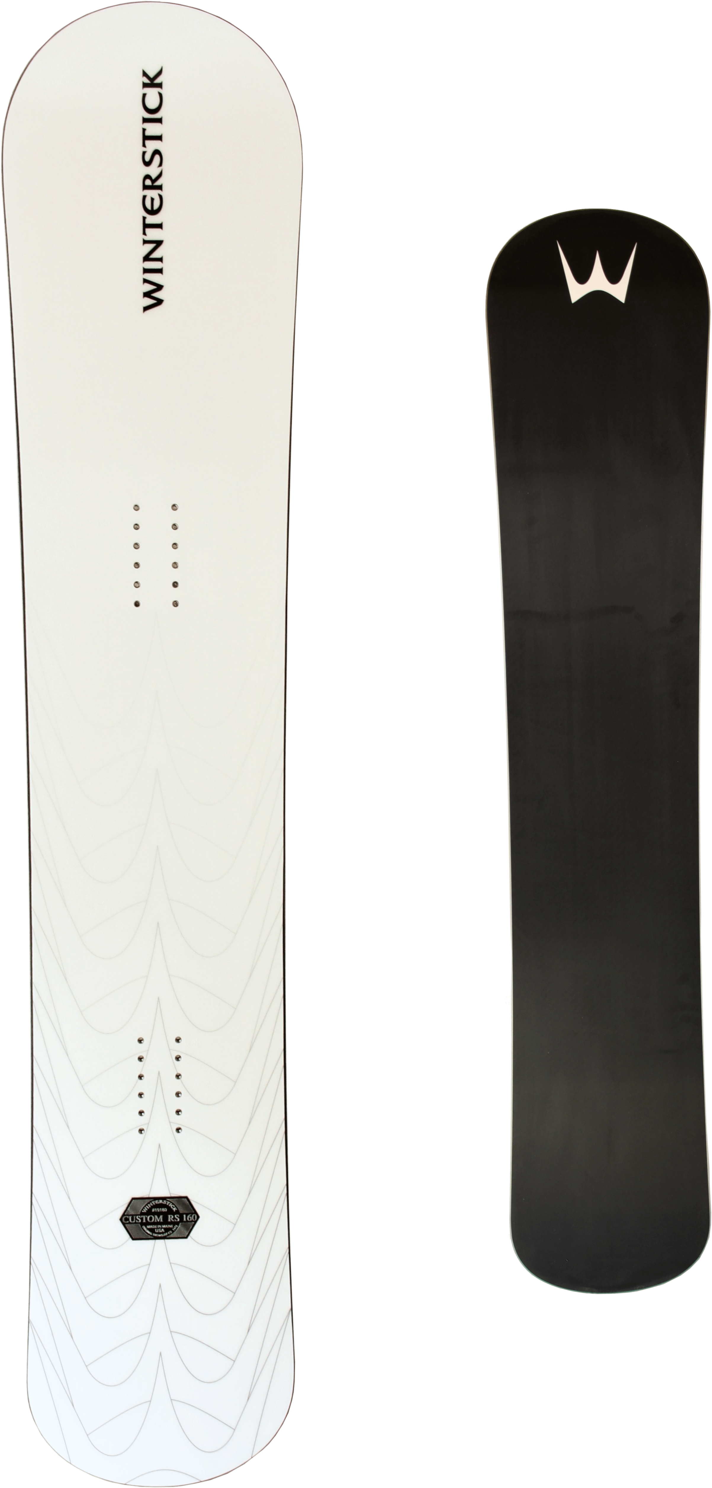 A Black And White Snowboard