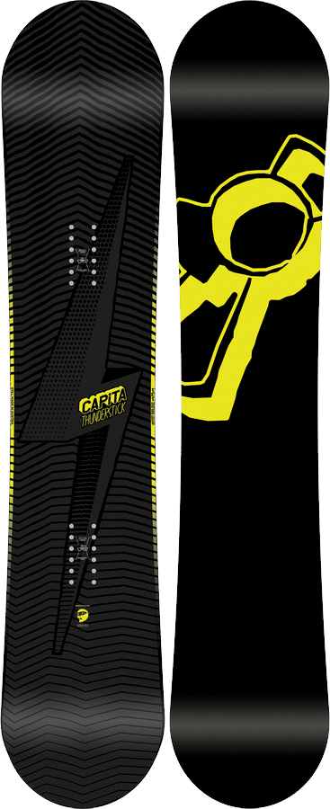 A Black And Yellow Snowboard