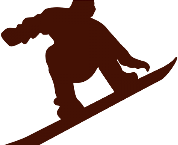 A Silhouette Of A Person On A Snowboard