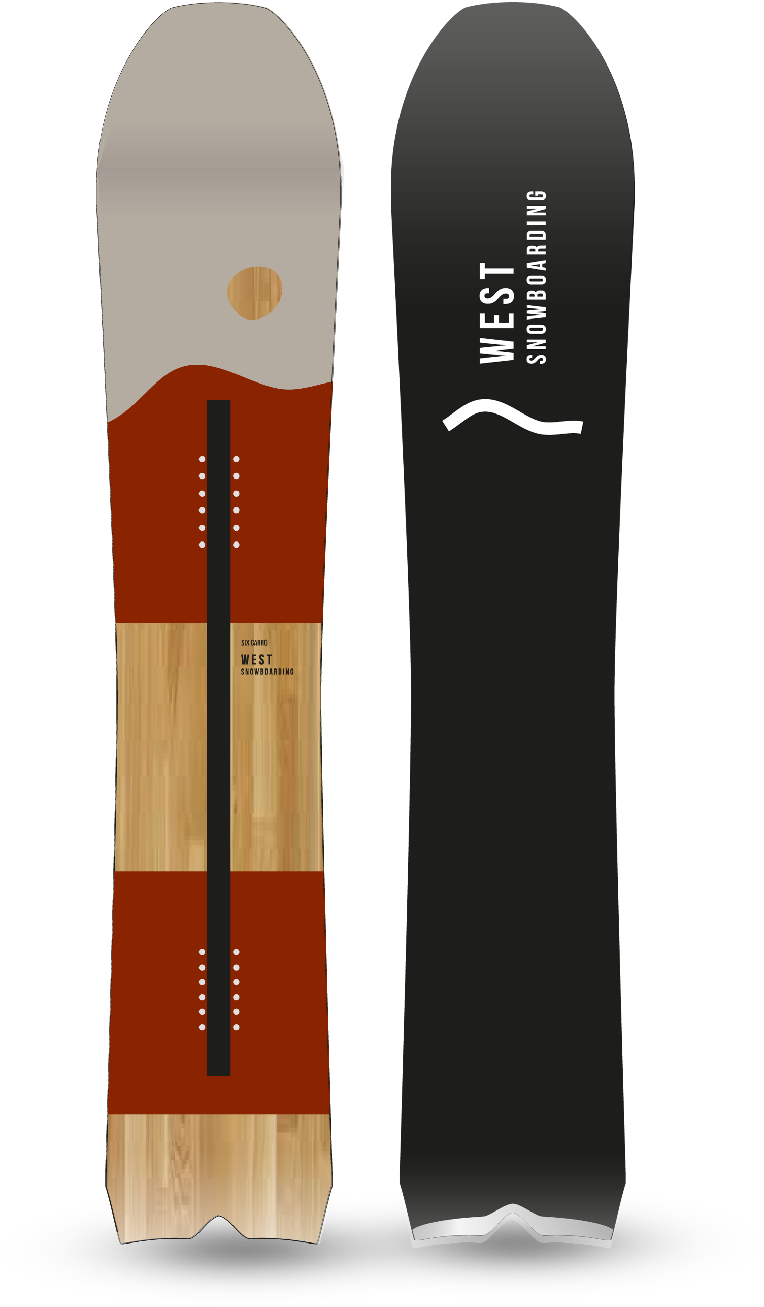 A Snowboard With A Design On It