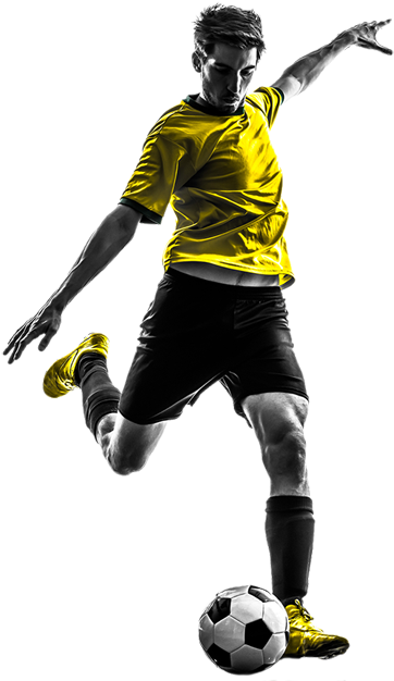 A Man In Yellow Shirt And Black Shorts Jumping In The Air