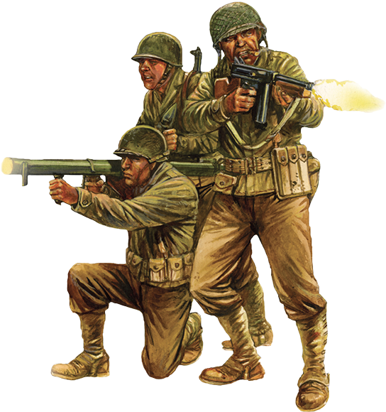 A Group Of Soldiers Holding Guns