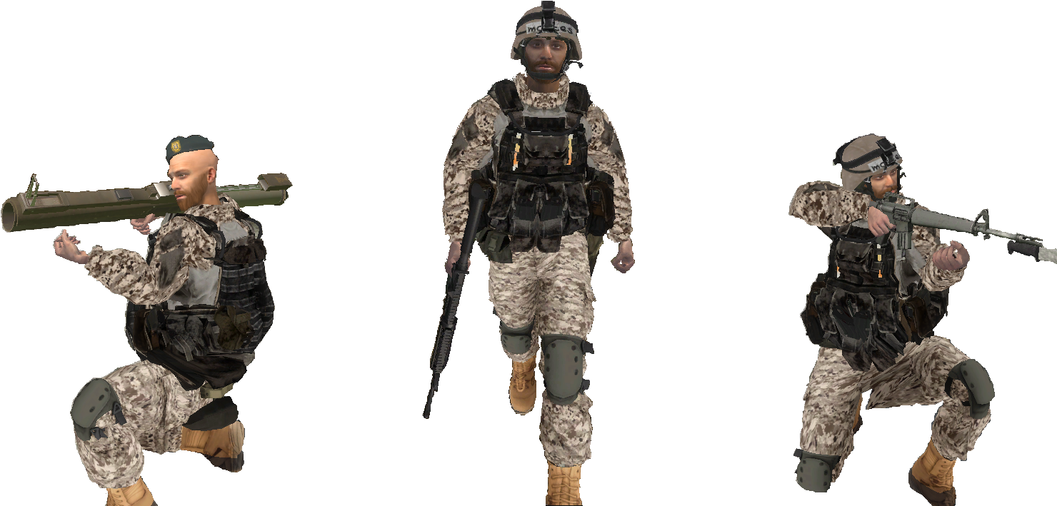 A Man In Military Uniform With A Gun