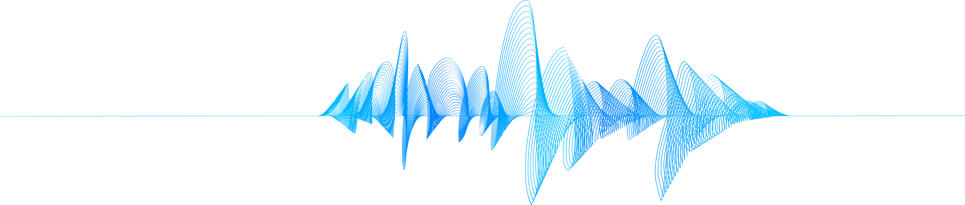 A Blue Sound Waves On A Black Background